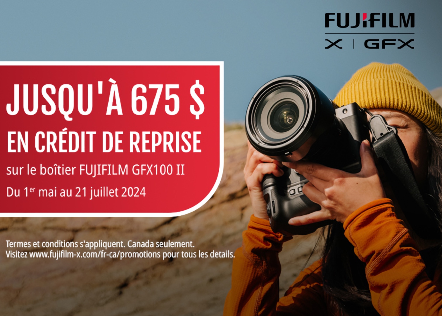 Profitez d'un crédit de reprise pour le Fujifilm GFX 100 II
