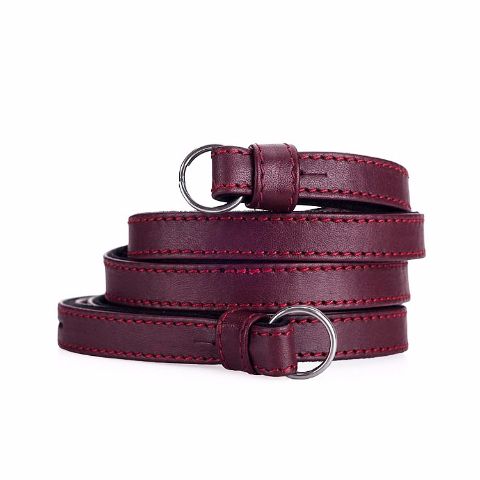 Leica Traditionnal Carrying Strap - (Bordeaux Nappa)