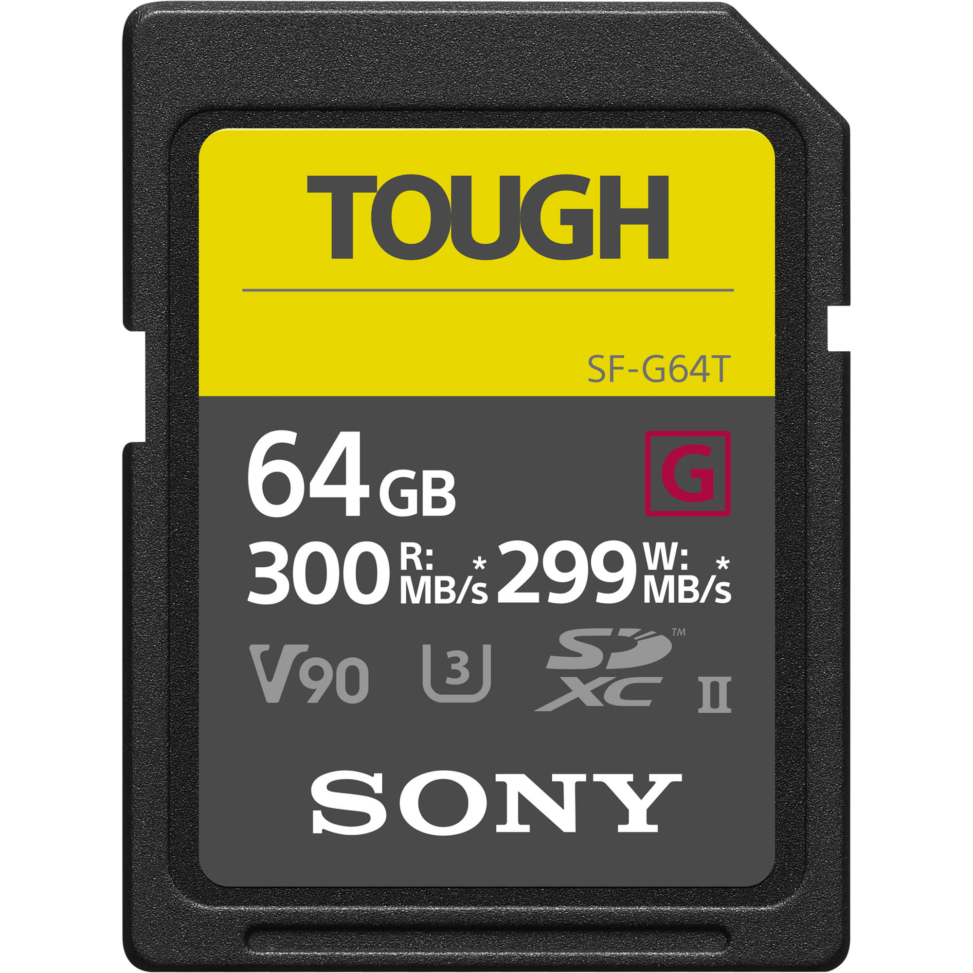 TThumbnail image for Sony 64GB SF-G Tough Series UHS-II SDXC Memory Card