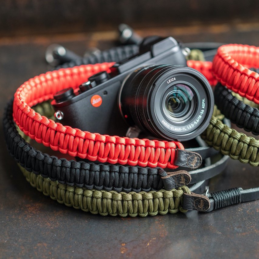 Leica COOPH Paracord Strap - Black/red