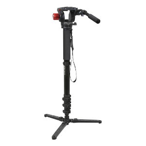 Optex Black Video Monopod Kit with video head and base