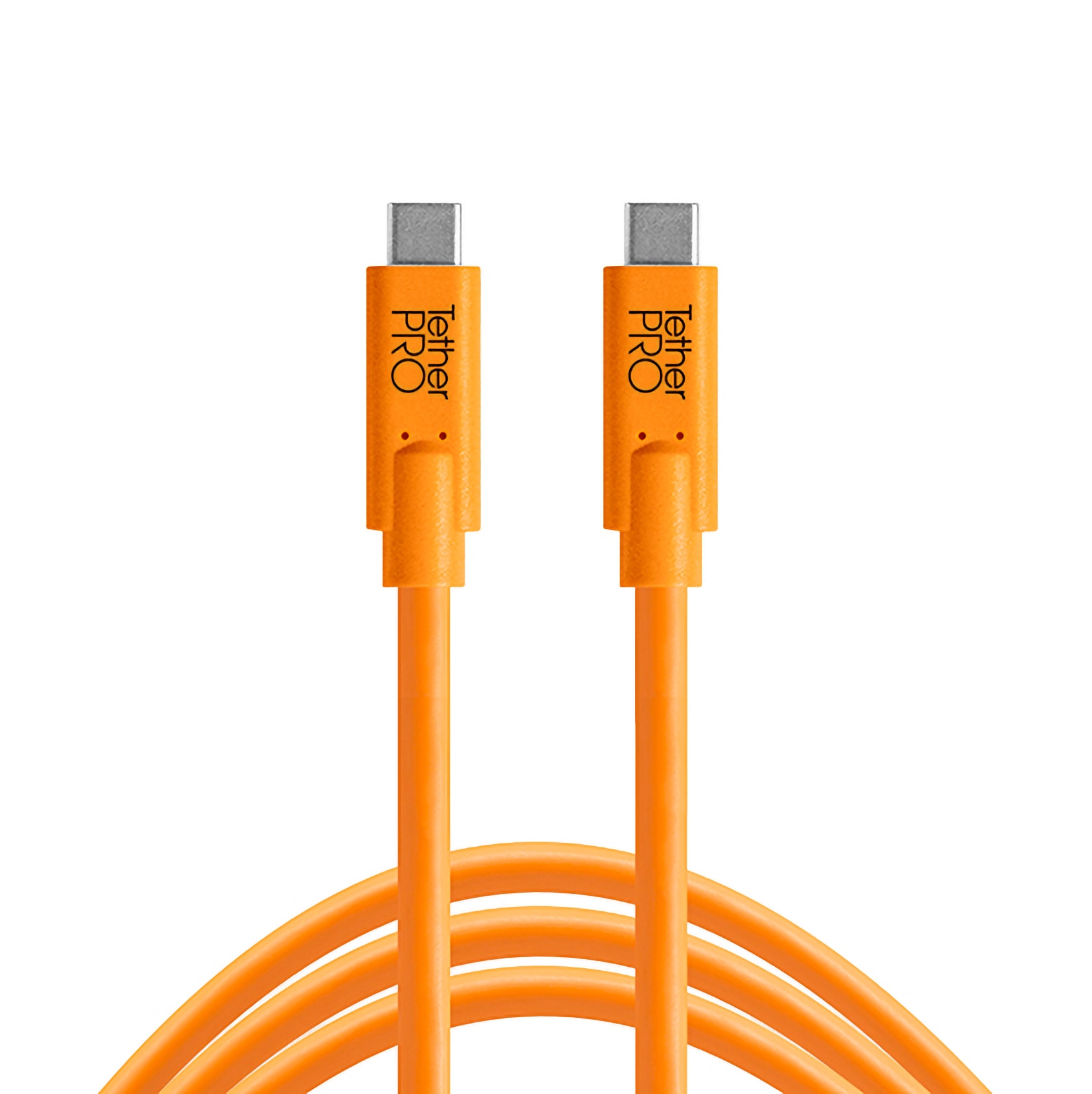 TThumbnail image for Tether Tools TetherPro USB Type-C Male to USB Type-C Male Cable (15', Orange)