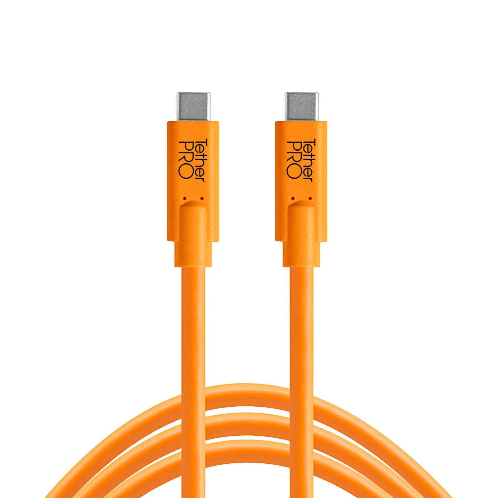 Tether Tools TetherPro Câble USB Type-C Mâle à USB Type-C Mâle (15', Orange)