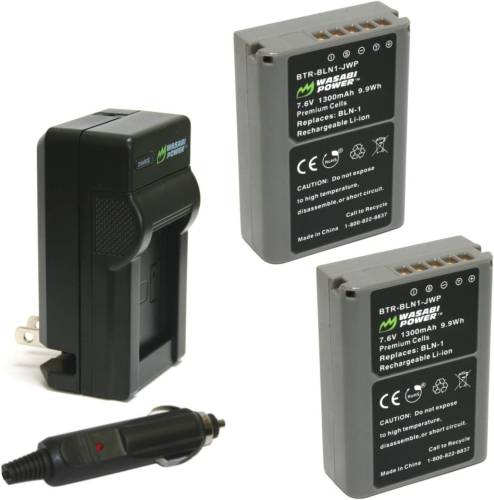 TVignette pour Wasabi Power LCH-BLN1 Chargeur batterie Olympus BLN-1 + 2 batteries NEUF!