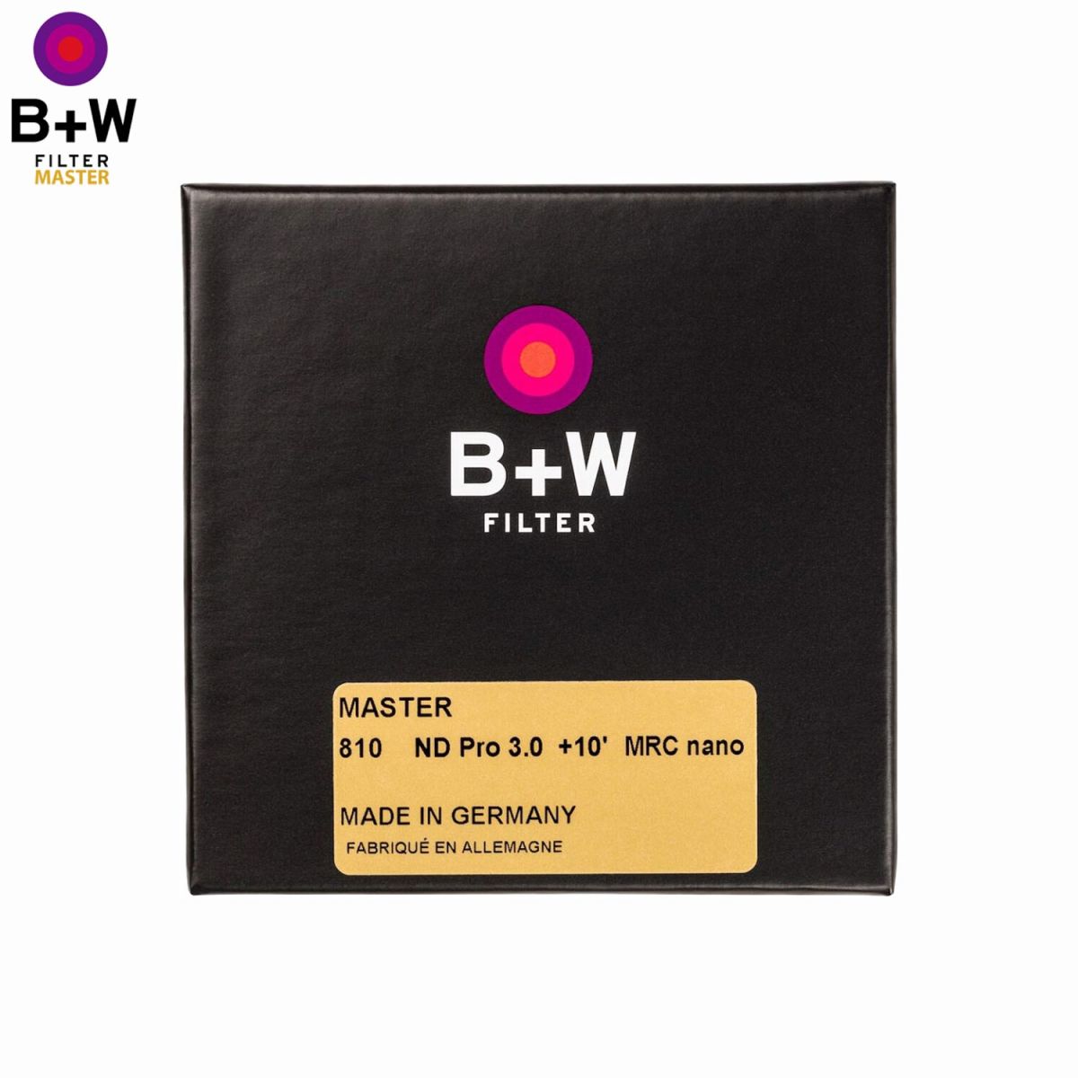B+W Master MRCNano 810 ND Pro 3.0 Filter (10Stops) Filter Camtec Photo