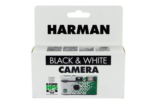 TThumbnail image for Harman Black & White Disposable Flash Camera, HP5+  27 exp.