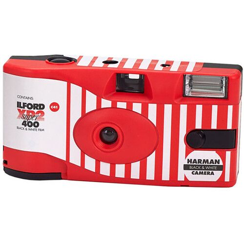 Harman Black & White Disposable Flash Camera, XP2 Super 400  27 exp.