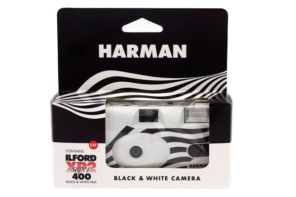 Harman Black & White Disposable Flash Camera, XP2 Super 400  27 exp.