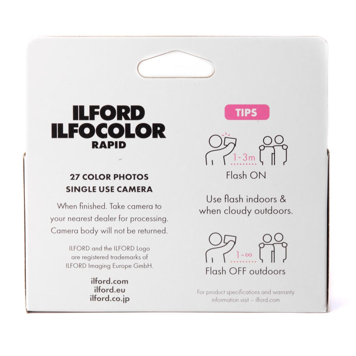 Ilford Ilfocolor Rapid Retro Single Use Camera Camtec Photo