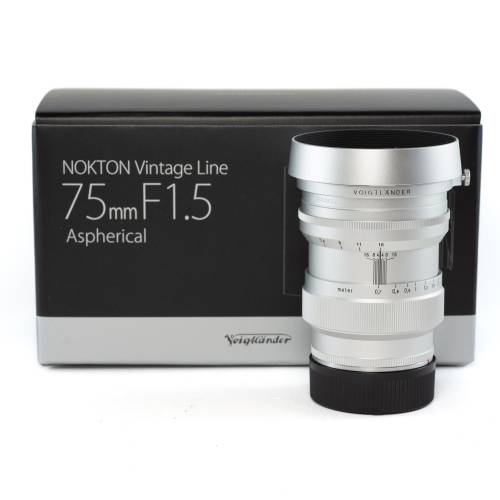 TVignette pour Voigtlander Nokton Vintage 75mm F1.5 Aspherique (Argent) *A+*