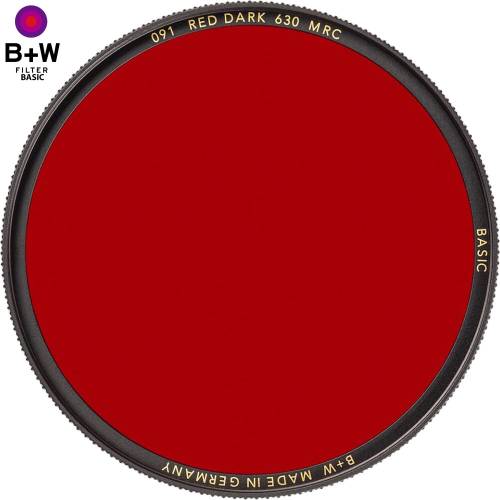 B+W Basic filtre 091 MRC Rouge Foncé 630nm