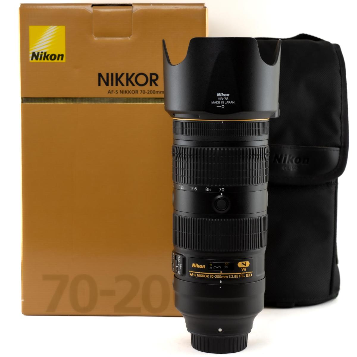 Nikon 70-200mm VR II F2.8 VR2 レンズ+ポーチ付き