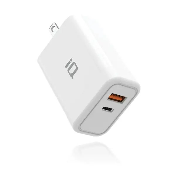 IQ Chargeur mural PD45W avec 1-Type C et 1-Type A