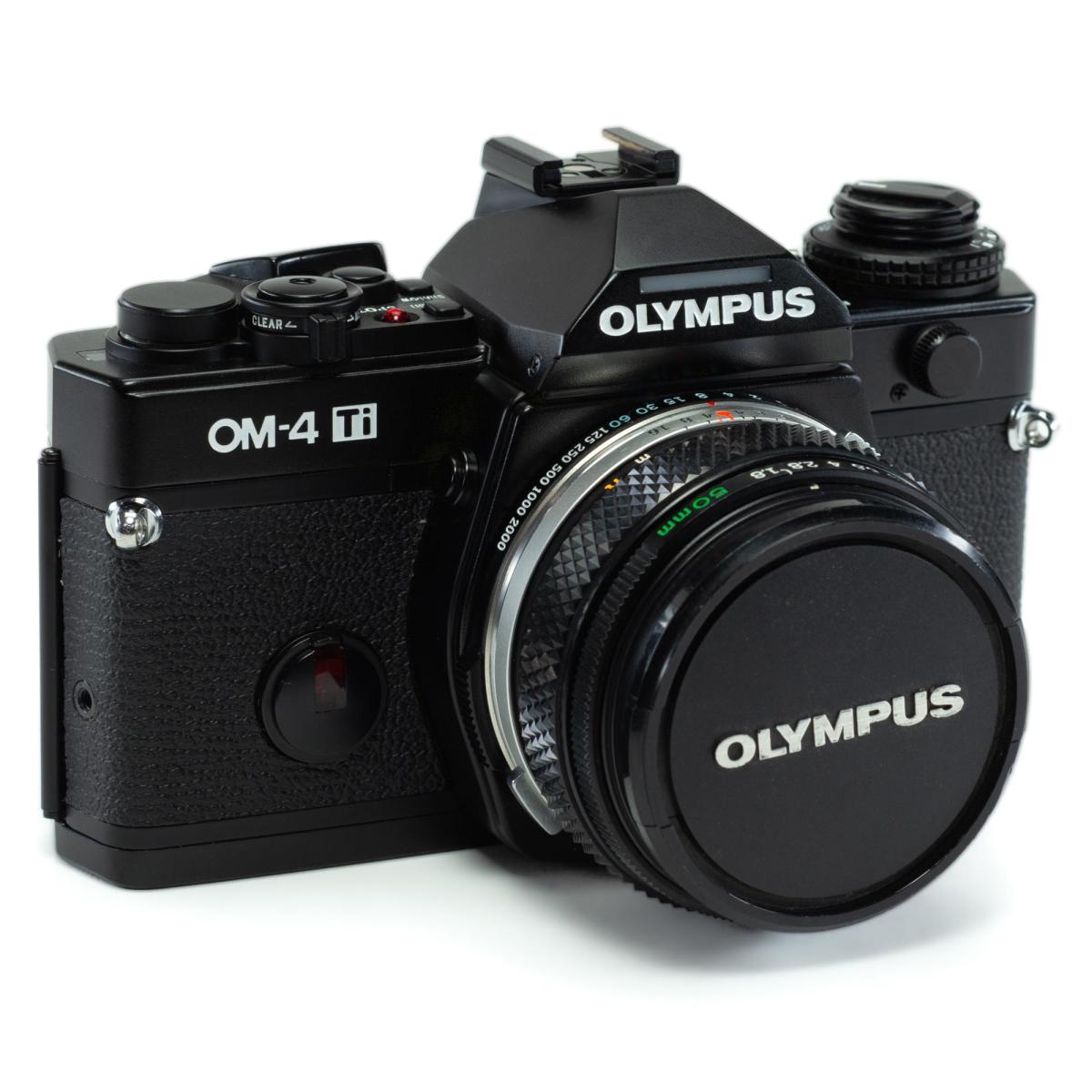 Kit Olympus OM-4 Ti with Zuiko Auto-S 50mm f/1.8 lens - *A+*