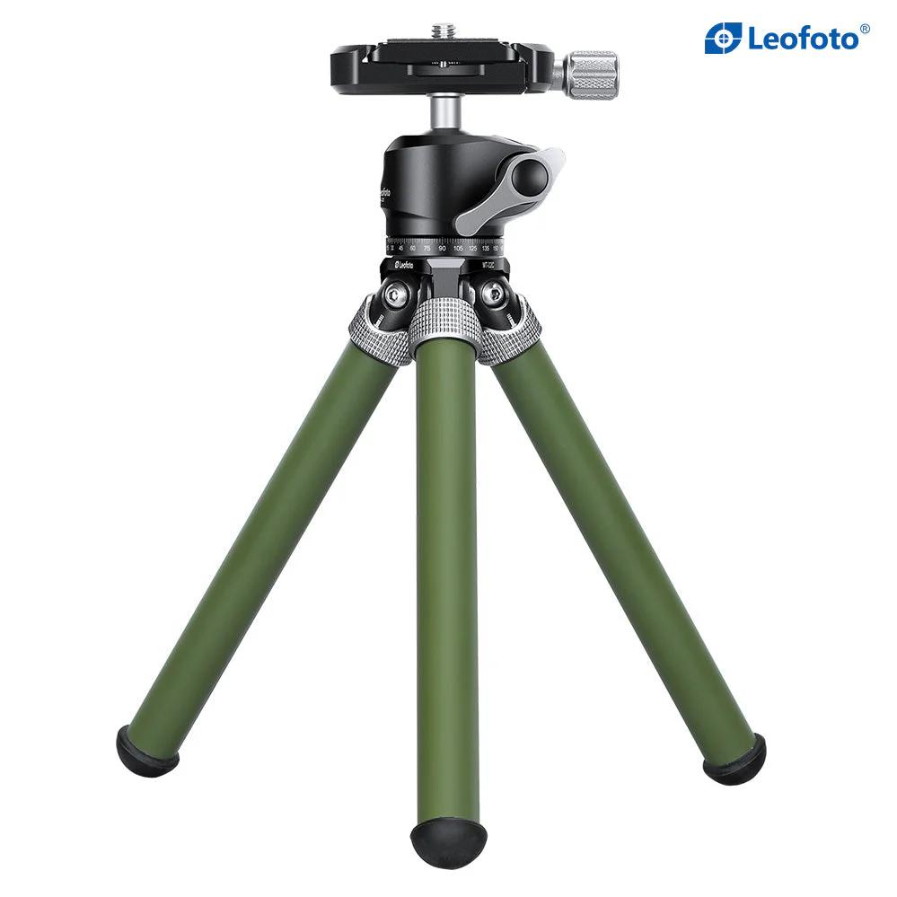 Leofoto MT-02C (Olive Green) + LH-22 Mini Tabletop Travel Tripod with Ball Head Kit