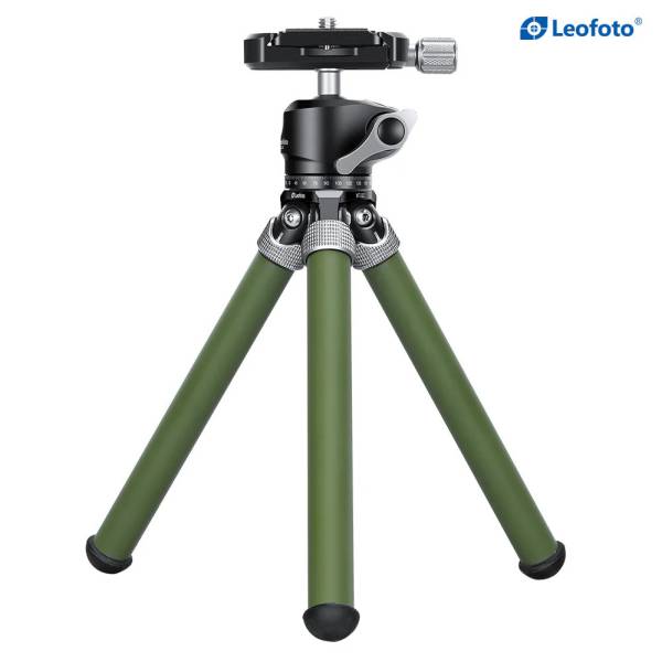 Leofoto MT-02C (Olive Green) + LH-22 Mini Tabletop Travel Tripod with Ball Head Kit