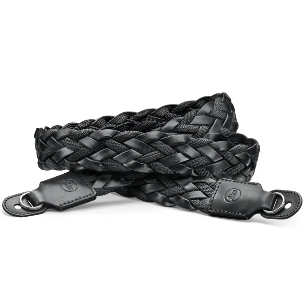 Leica Carrying Strap, Flat Braided Rayon & Leather Cord