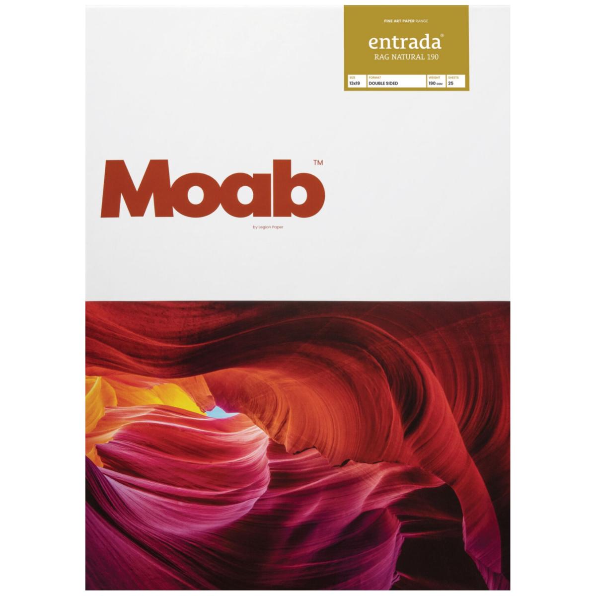 Moab Entrada Rag Natural 190  (13 x19", 25 Sheets)